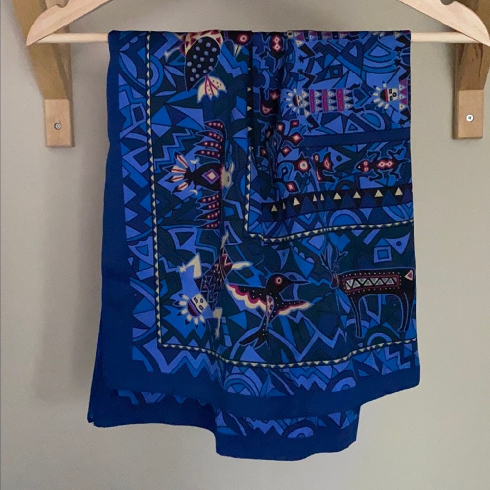 VINTAGE Jocelyne Mauge | Square Neck Scarf 30”x30”